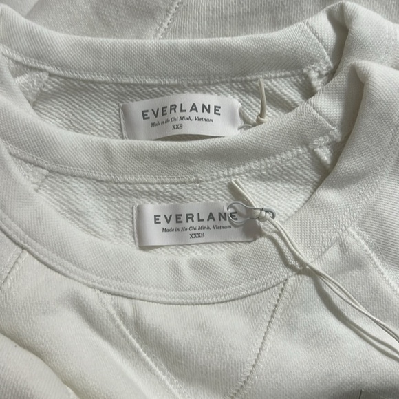 Everlane The Unisex French Terry Crew Sweatshirt in White NWT - Picture 10 of 11